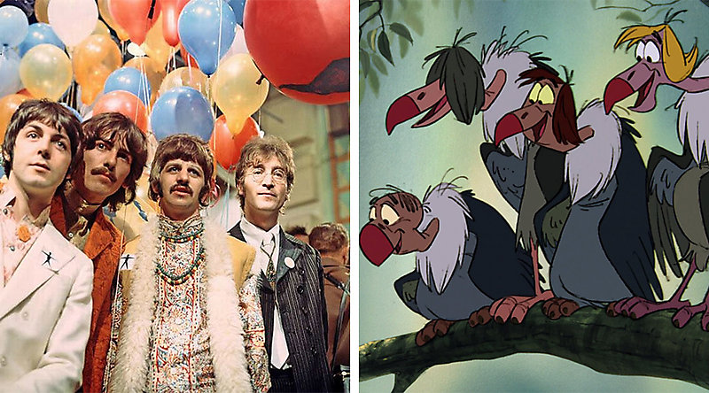The Beatles и стервятники из «Книги Джунглей» (1967)
